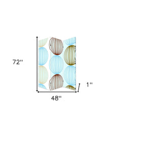 48 X 72 Multi Color Wood Canvas Sphere  Screen