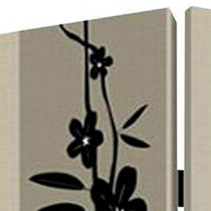 48" X 72" Multi Color Wood Canvas Plum Blossom  Screen