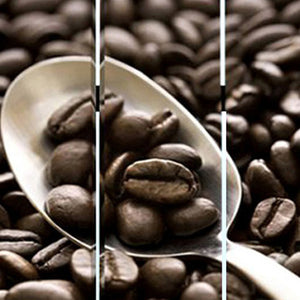 48" X 72" Multi Color Wood Canvas Coffee Time  Screen