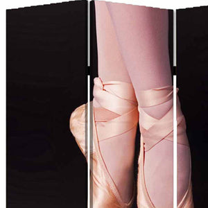 48" X 72" Multi Color Wood Canvas Ballet  Screen