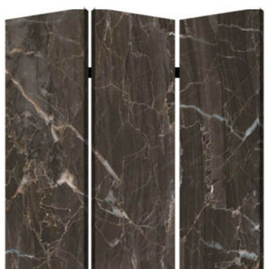48" X 72" Multi Color Wood Canvas Black Marble  Screen