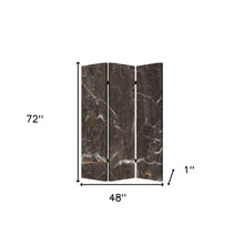 48" X 72" Multi Color Wood Canvas Black Marble  Screen