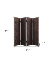 84 X 84 Bronze Wood & Fabric  Screen