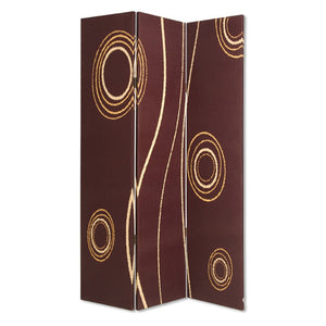 48" X 72" Multi Color Wood Canvas 3 Panel Screen