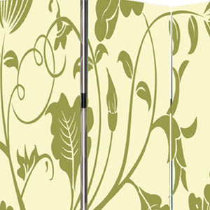 48" X 72" Multi Color Wood Canvas  3 Panel Screen
