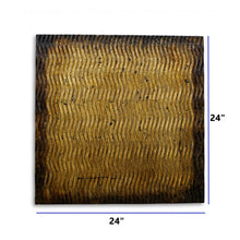 24" X 24" X 1" Raw Wood Look Silver Finish Square Wall Art Medium