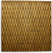 36" X 36" X 1" Raw Wood Look Silver Finish Square Wall Art