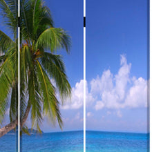 48 X 72 Multi Color Wood Canvas Paradise  Screen