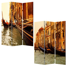 48" X 72" Multi Color Wood Canvas Venice  Screen