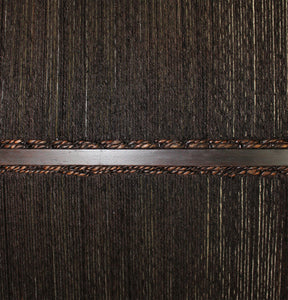 Dark Wood And Water Hyacinth 3 Panel Room Divider Screen