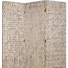 63" X 72" Silver Wood 3 Panel  Screen