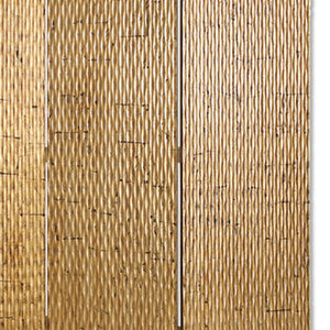 63" X 72" Silver Wood 3 Panel  Screen