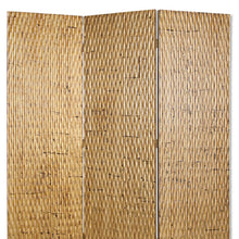 63" X 72" Silver Wood 3 Panel  Screen