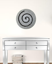 19" X 19" X 2" Gray Round Modern Spiral Wall Art