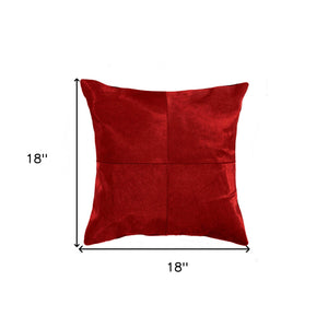 18" Tan Cowhide Throw Pillow
