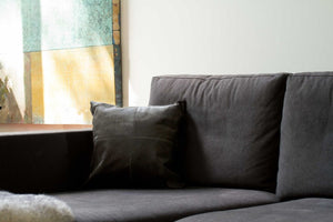 18" Chocolate Brown Cowhide Throw Pillow