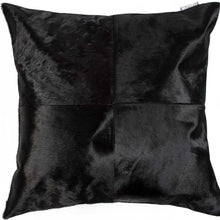 18" Red Cowhide Geometric Throw Pillow
