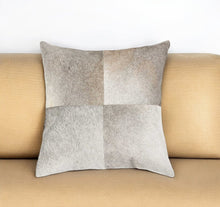 18" Red Cowhide Geometric Throw Pillow