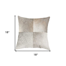 18" Red Cowhide Geometric Throw Pillow