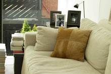 18" Red Cowhide Geometric Throw Pillow