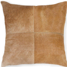 18" Red Cowhide Geometric Throw Pillow
