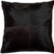 18" Red Cowhide Geometric Throw Pillow
