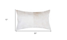 12" X 20" Lime Green Cowhide Throw Pillow