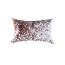 18" X 18" X 5" Salt And Pepper Brown And White Cowhide  Pillow