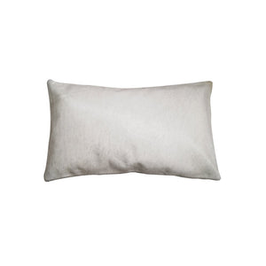 12" X 20" Off White Cowhide Throw Pillow