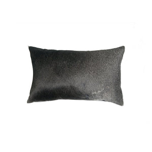 12" X 20" Off White Cowhide Throw Pillow