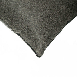 12" X 20" Off White Cowhide Throw Pillow