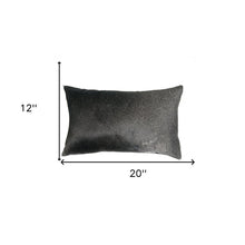 12" X 20" Off White Cowhide Throw Pillow