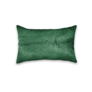 12" X 20" Off White Cowhide Throw Pillow