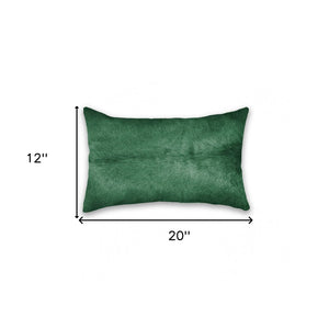 12" X 20" Off White Cowhide Throw Pillow