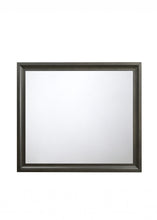 35" Gray Wood Framed Accent Mirror