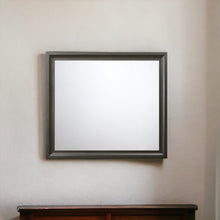 35" Gray Wood Framed Accent Mirror