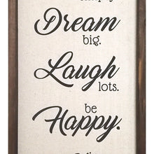 Live Dream Laugh Happy Love Wood And Metal Wall Decor