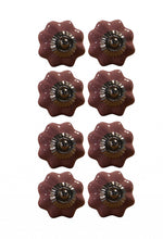 1.5" X 1.5" X 1.5" Glossy Pink Silver And Red  Knobs 8 Pack