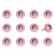 1.5" X 1.5" X 1.5" White Black And Silver  Knobs 12 Pack