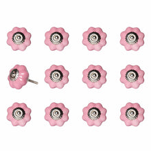 1.5" X 1.5" X 1.5" White Black And Silver  Knobs 12 Pack