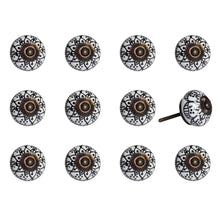 1.5" X 1.5" X 1.5" Black White Copper  Knobs 12 Pack