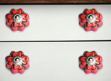 1.5" X 1.5" X 1.5" Hues Of White Navy And Silver  Knobs 8 Pack