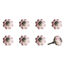 1.5" X 1.5" X 1.5" Hues Of White Navy And Silver  Knobs 8 Pack