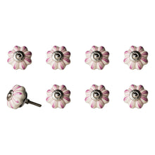 1.5" X 1.5" X 1.5" Hues Of White Navy And Silver  Knobs 8 Pack
