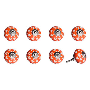 1.5" X 1.5" X 1.5" Hues Of White Navy And Silver  Knobs 8 Pack