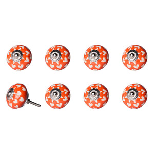 1.5" X 1.5" X 1.5" Hues Of White Navy And Silver  Knobs 8 Pack