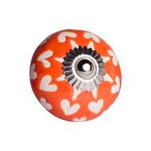 Set of Eight Pink And White Ceramic Drawer Pull Knobs