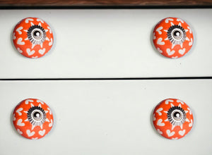 1.5" X 1.5" X 1.5" Hues Of White Navy And Silver  Knobs 8 Pack
