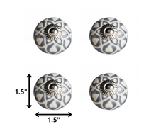 Set of Eight Pink And White Ceramic Drawer Pull Knobs