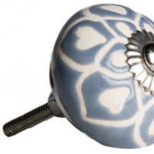 Set of Eight Pink And White Ceramic Drawer Pull Knobs